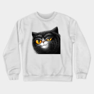 sarcastic black cat Crewneck Sweatshirt